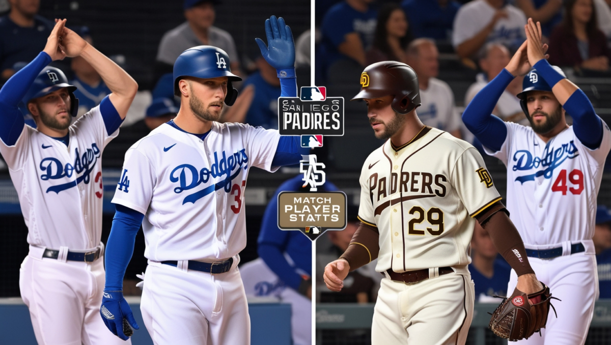 Dodgers vs Padres Match Player Stats